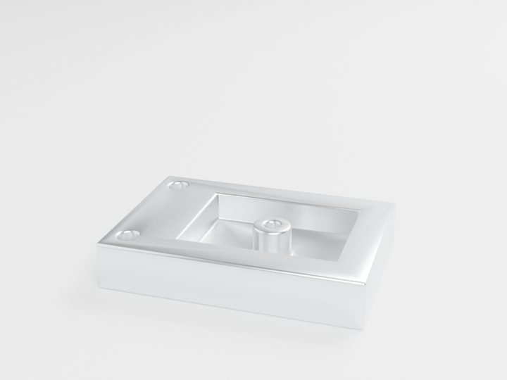 CNC machined aluminum base plate with pocket