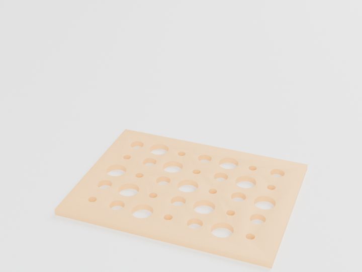 Laser cut perforated acrylic panel