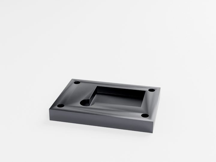 Black anodized CNC machined aluminum plate